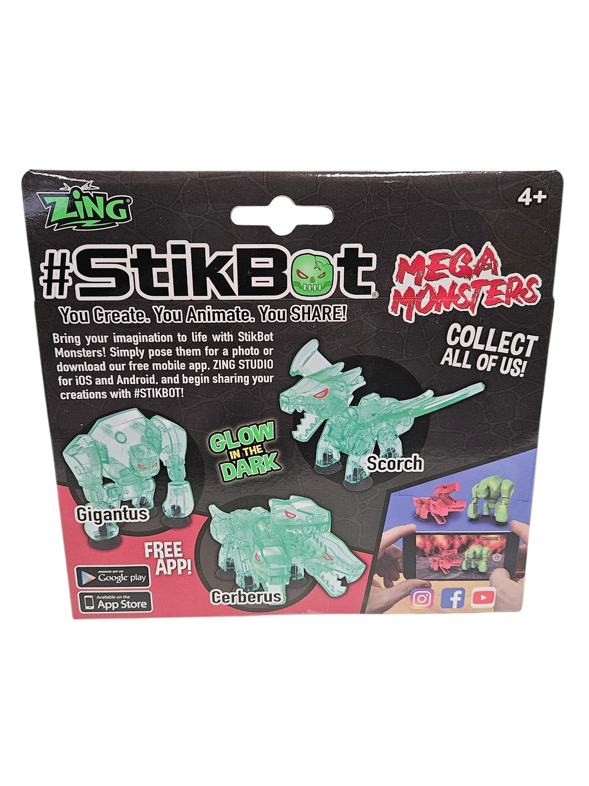 StikBot Glow In The Dark Mega Monsters