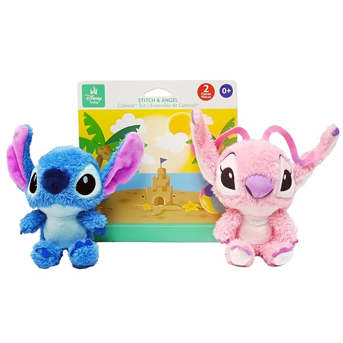 Stitch And Angel Cuteeze 2 pk Plush 6"