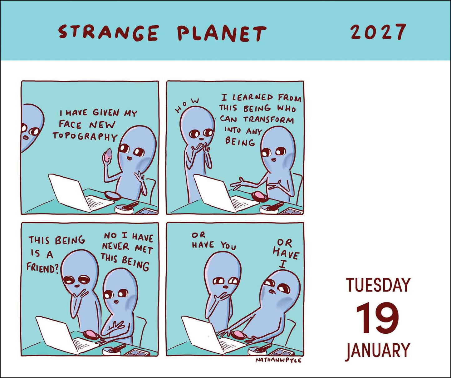 Strange Planet 2027 Desktop Calender