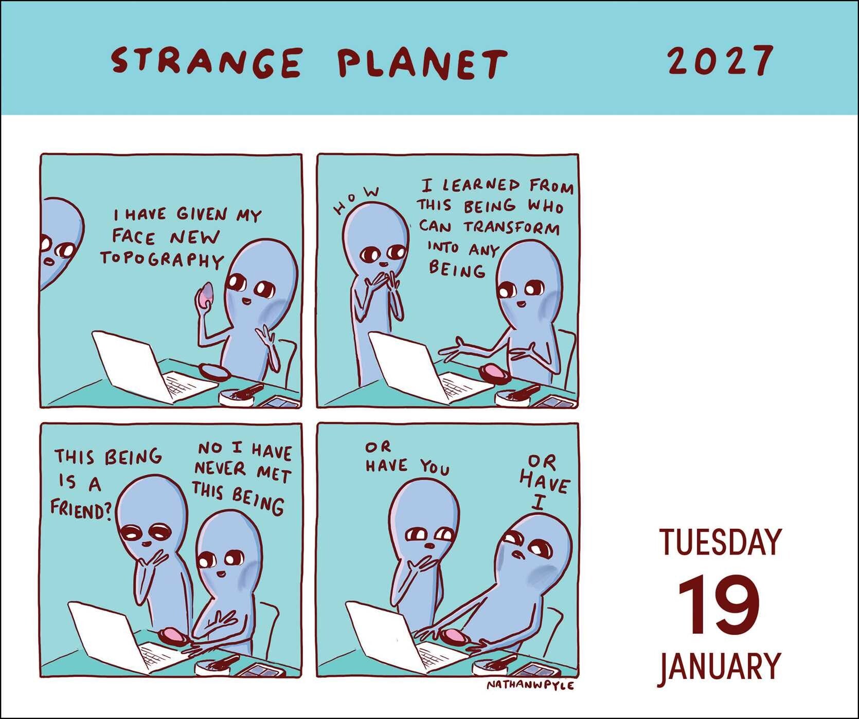 Strange Planet 2027 Desktop Calender