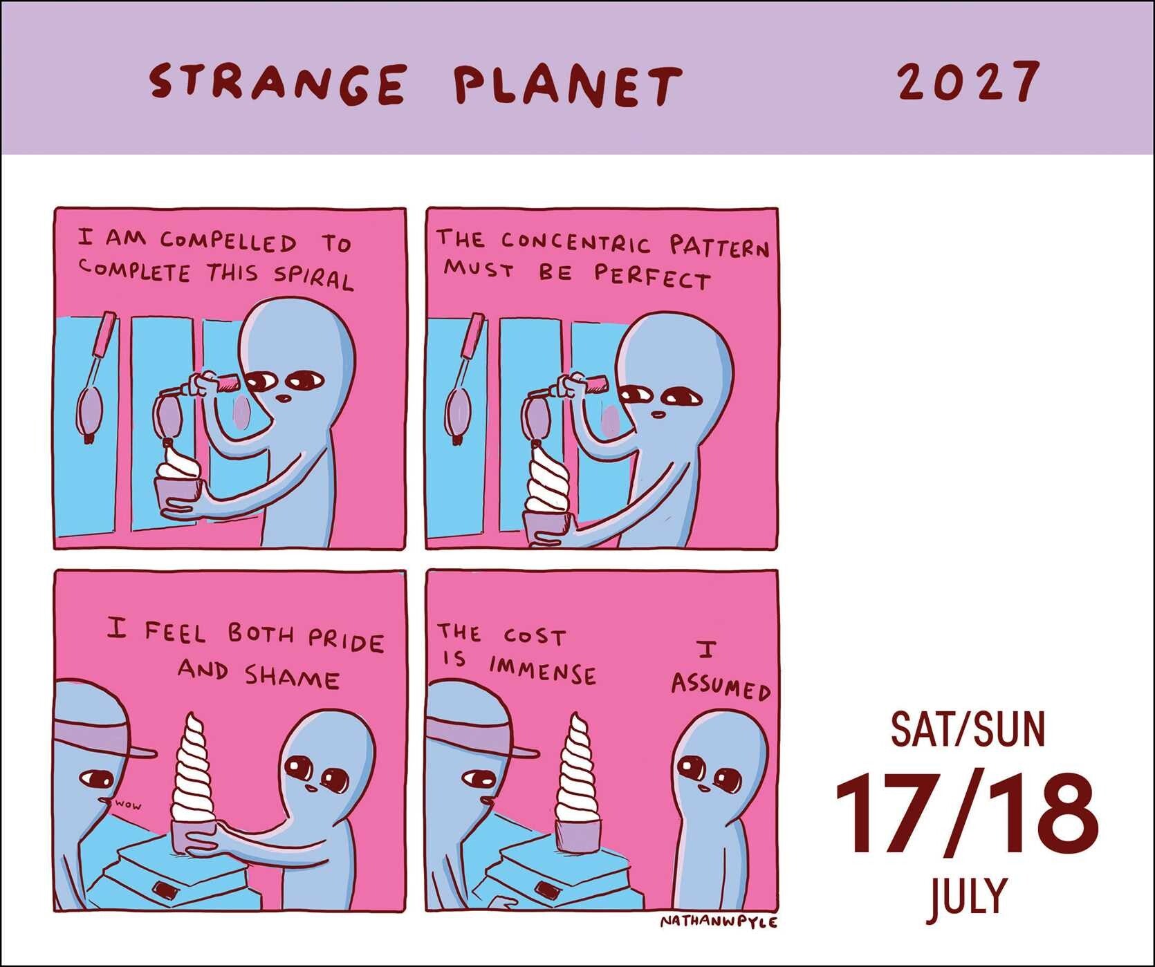 Strange Planet 2027 Desktop Calender