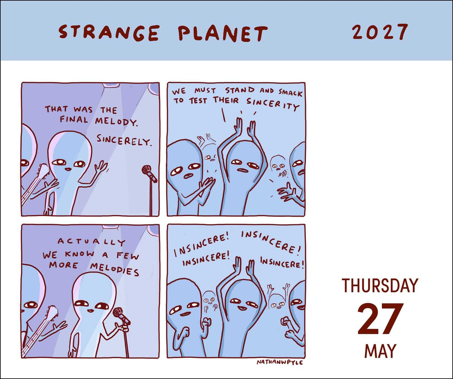 Strange Planet 2027 Desktop Calender