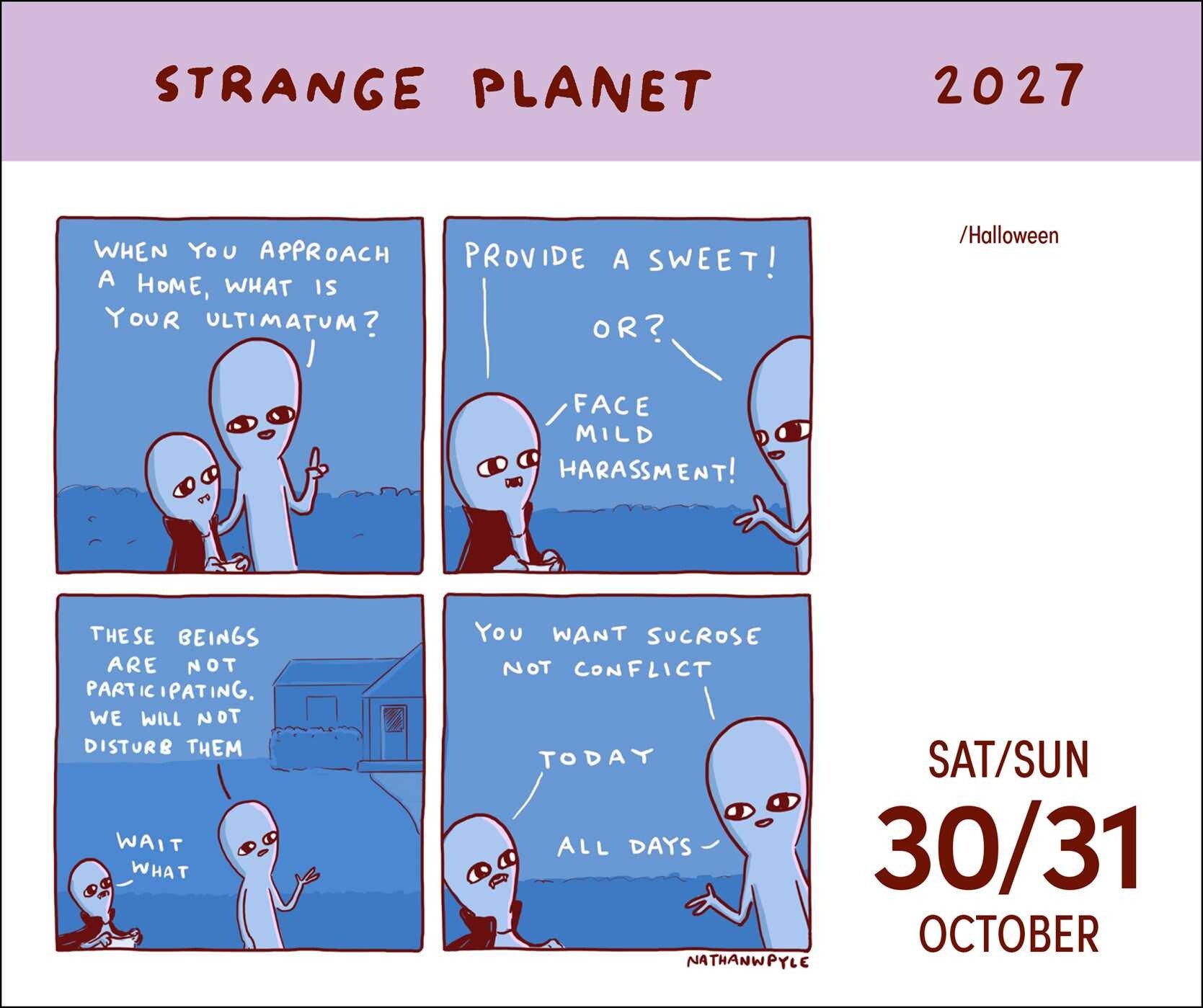Strange Planet 2027 Desktop Calender