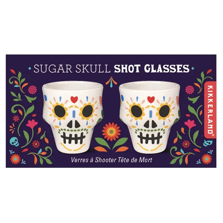 Sugar Skull Shot Glass Set Of 2