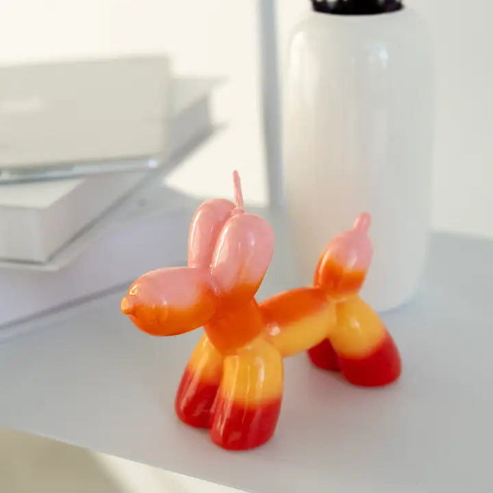 Sunset Balloon Dog Candle