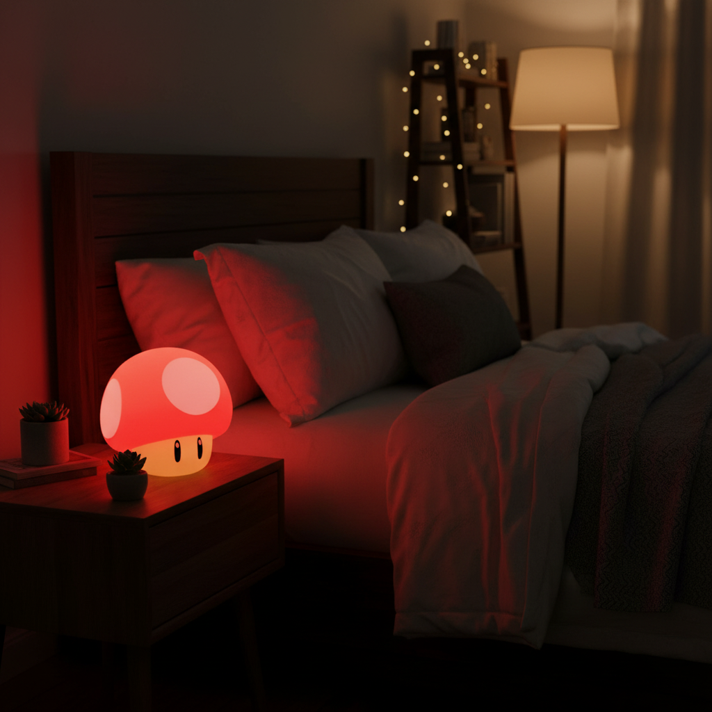 Super Mario Mushroom Squishy Silicone Light