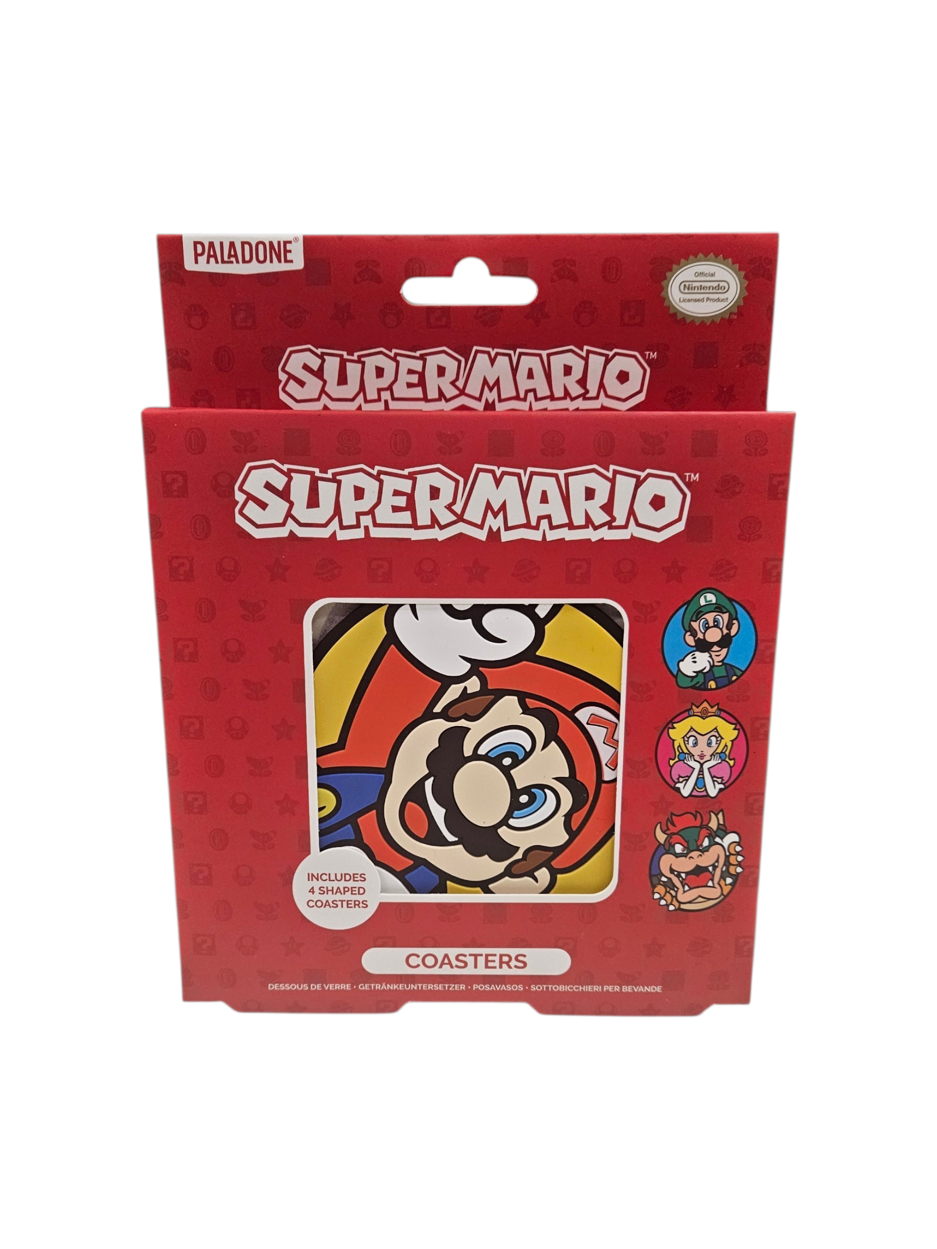 Super Mario Shaped Rubber Coaster Set