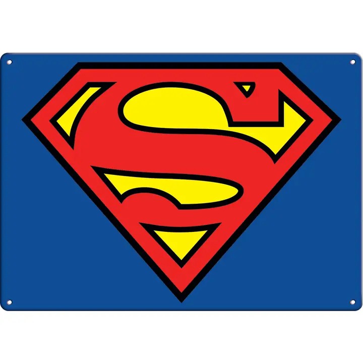 DC Comics Superman Logo Metal Sign