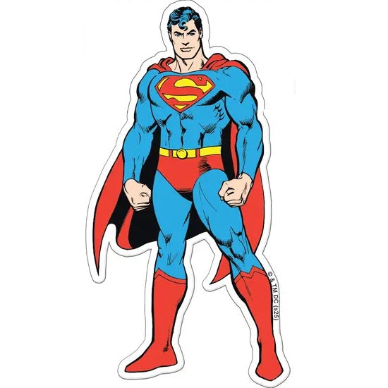 Superman Sticker Chart DC Comics Superman Classic Die Cut Sticker – www.shoptherocket.com