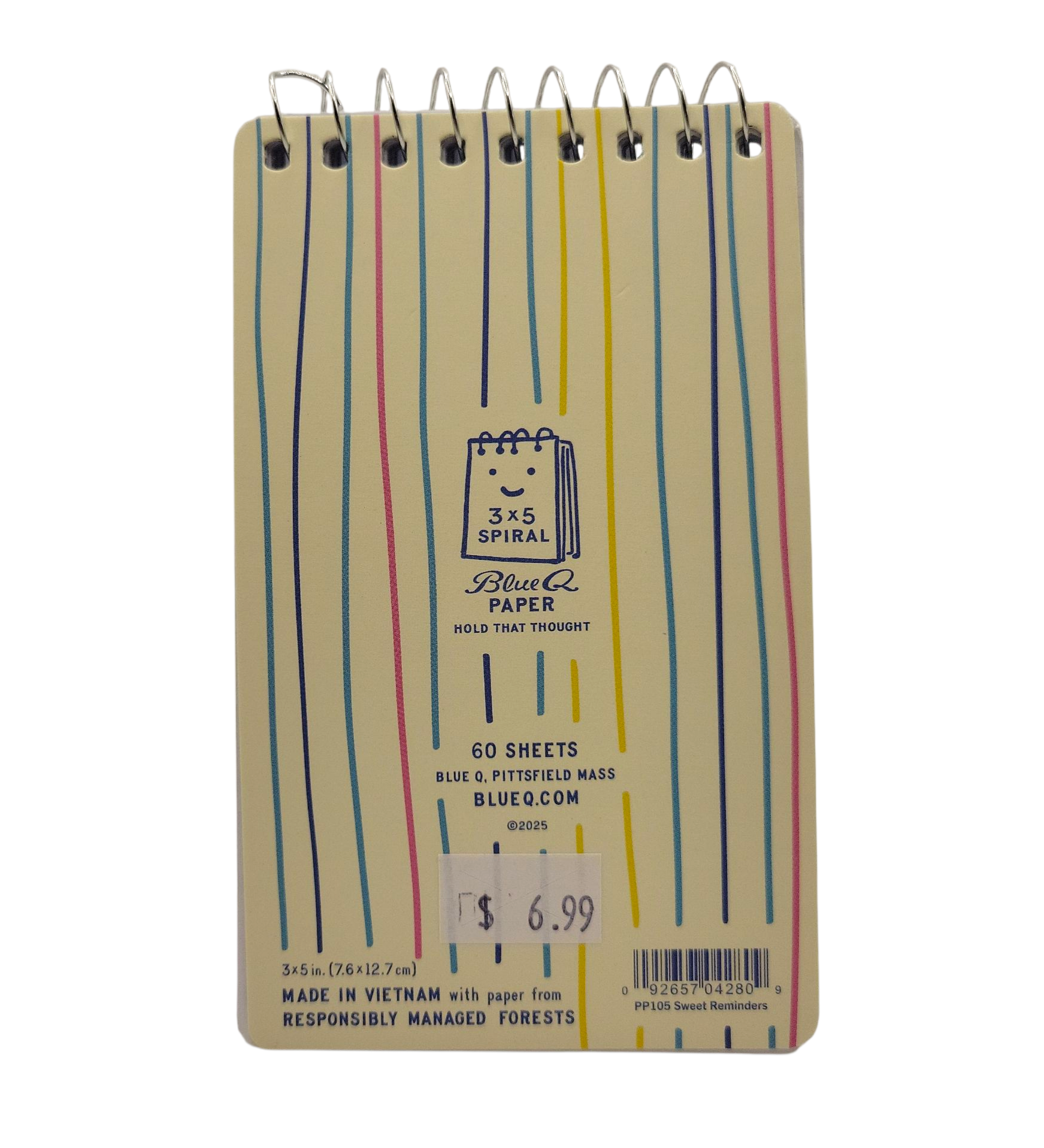 Sweet Little Reminders 3x5 Spiral Notebook