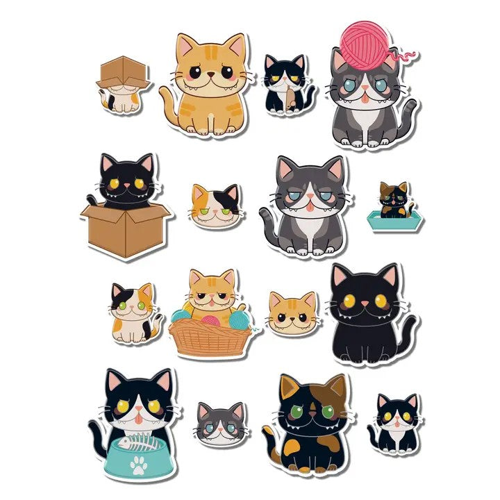 Sweet & Sour Cat Puffy Sticker Tin