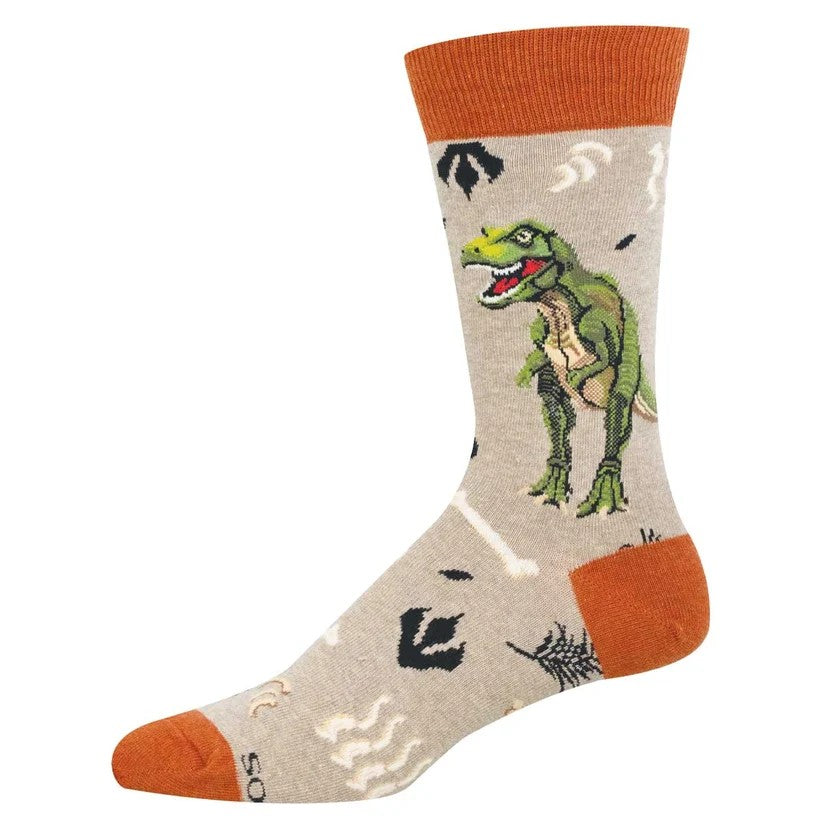 T-Rex Men's Socks Hemp Heather