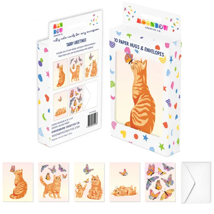 Tabby Greetings Note Card & Envelope Set