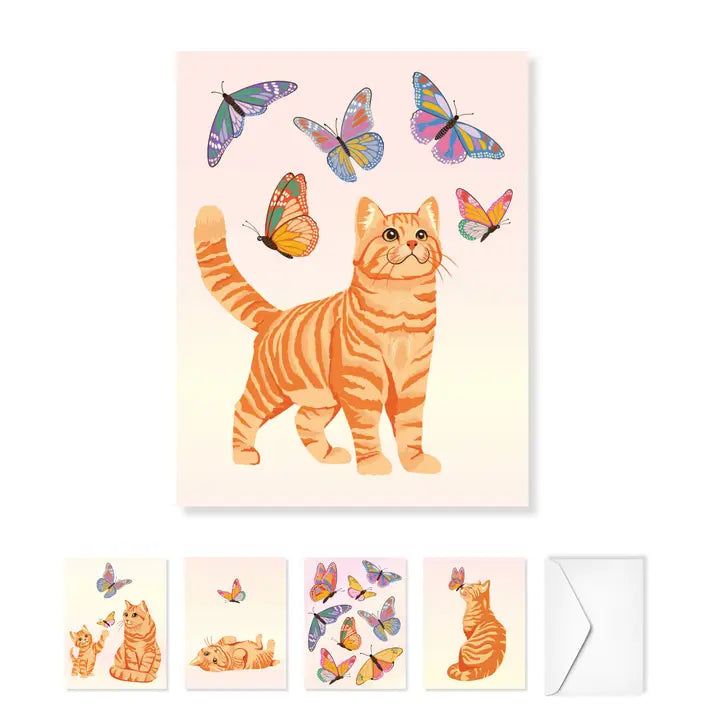 Tabby Greetings Note Card & Envelope Set