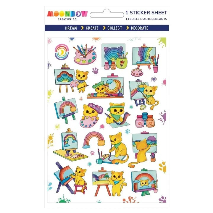 Tabby's Art Class Glossy Sticker Sheet