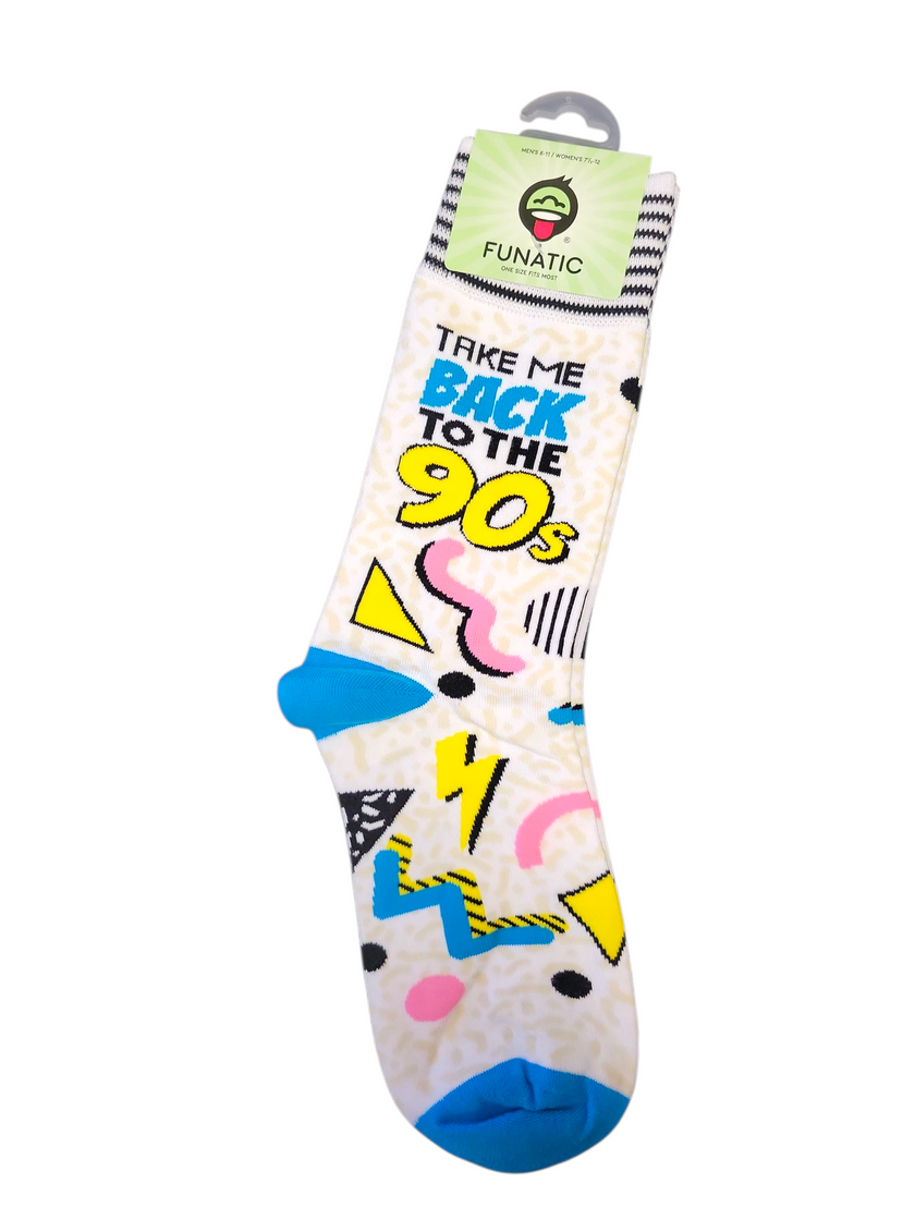 Take Me Back To The 90's Socks White