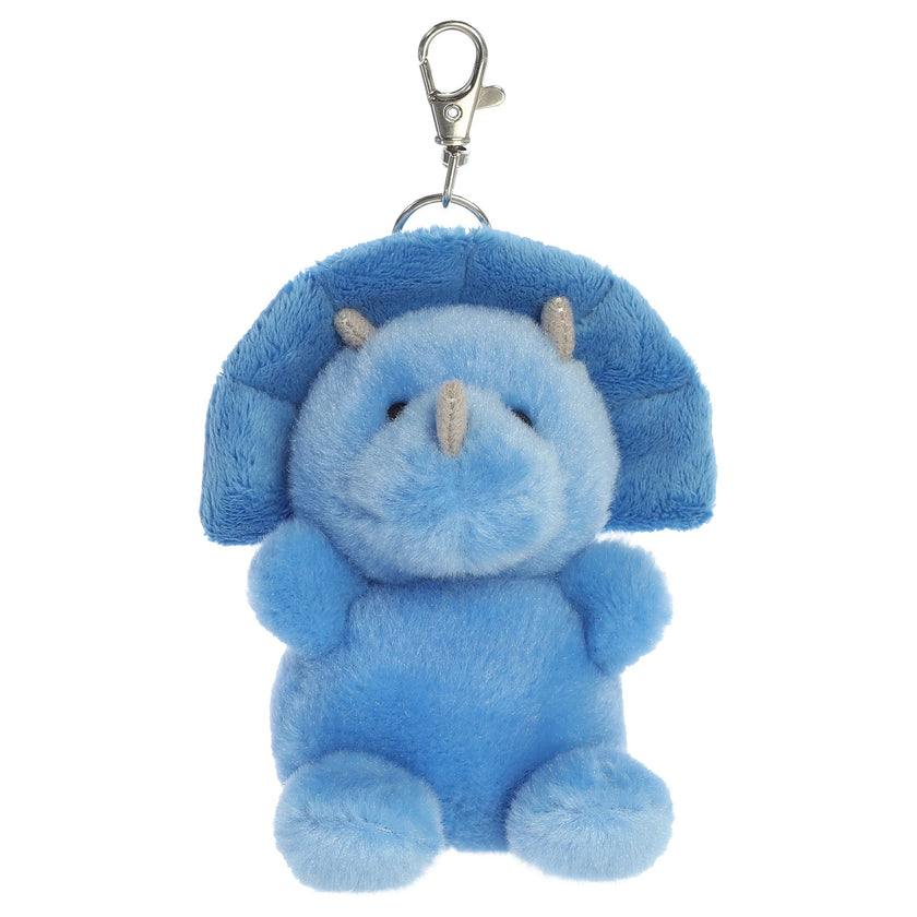 Tank Triceratops Clip-On Palm Pals Plush  4"