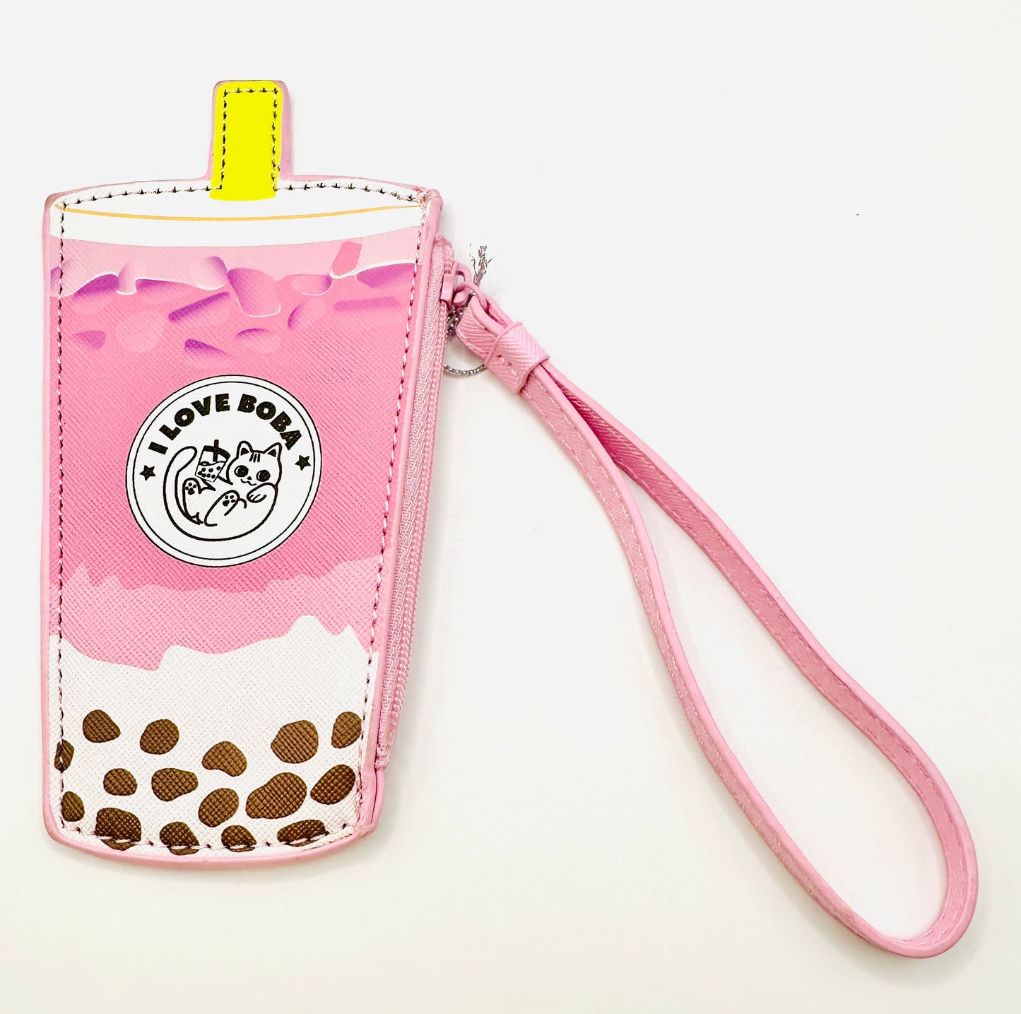 Taro Boba Milk Tea Novelty Wristlet