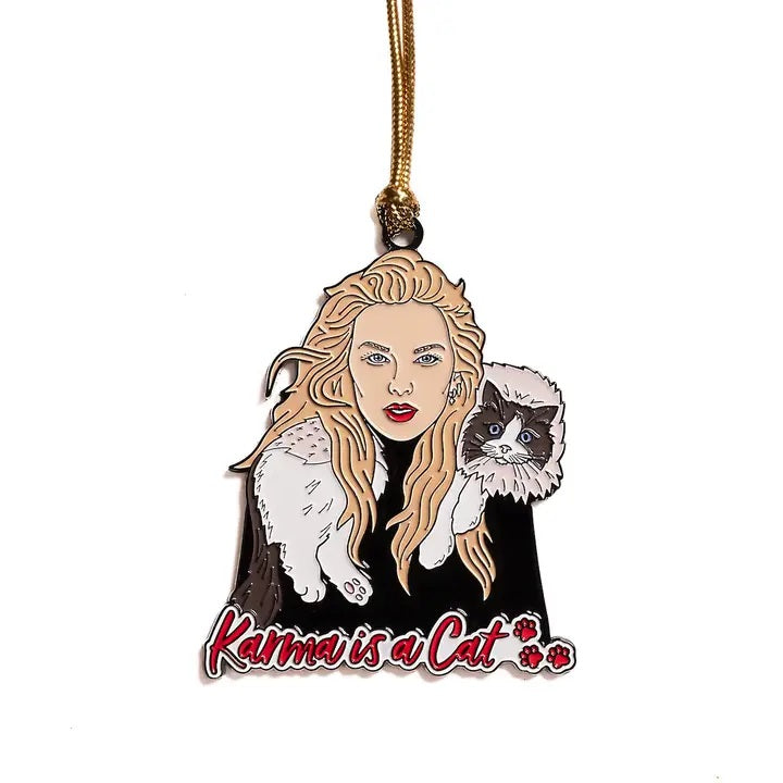 Taylor Swift Karma Is A Cat Enamel Ornament