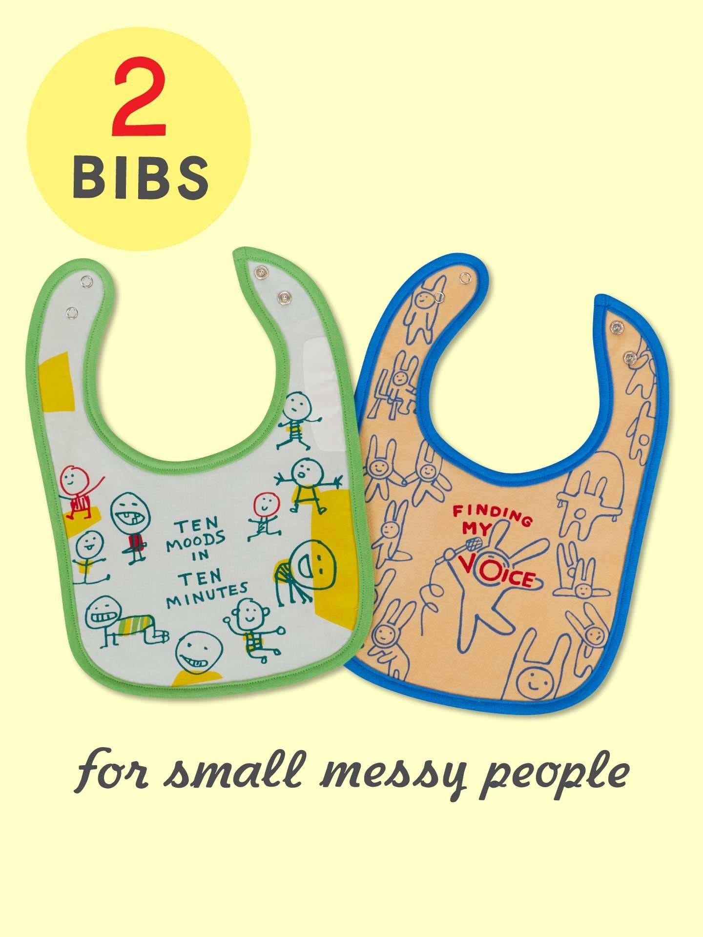 Ten Moods In Ten Minutes Finding My Voice Baby Bibs