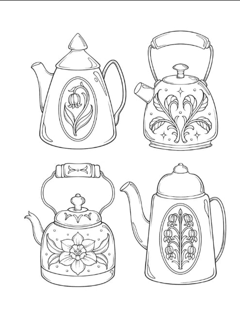 The Art Of Tea Coloring Book