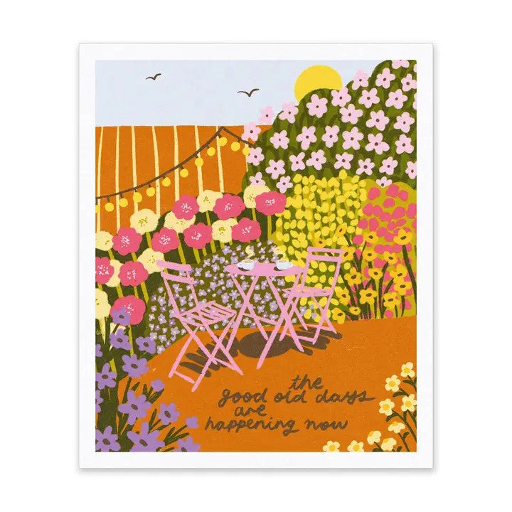 The Good Old Days Risograph Print 12"x10"