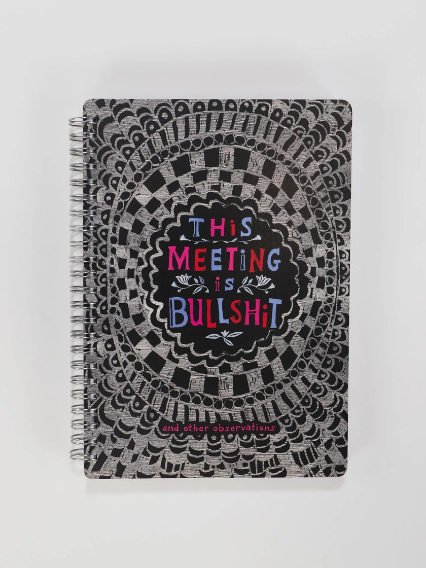 This Meeting Is Bullshit 6x8 Spiral Notebook