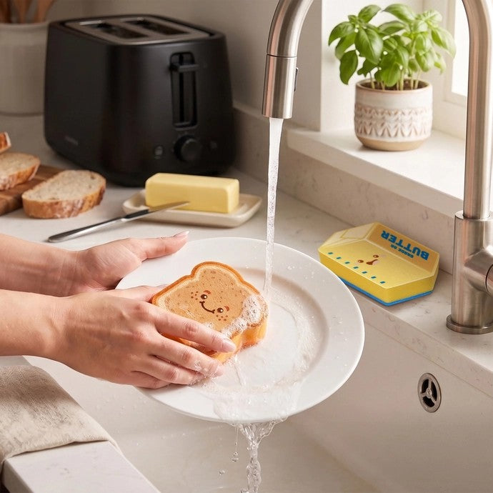 Tidy Toast And Butter Kitchen Sponges