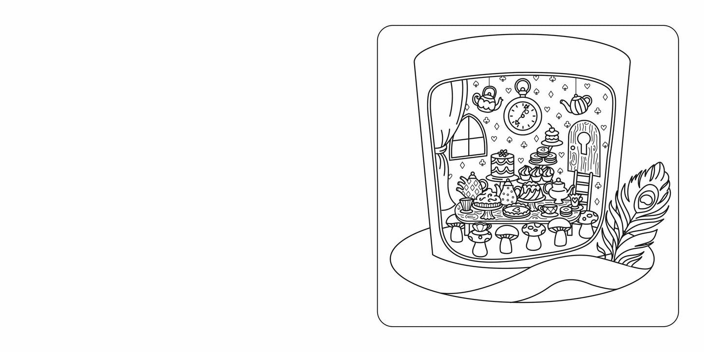 Tiny Worlds Cute Coloring Book