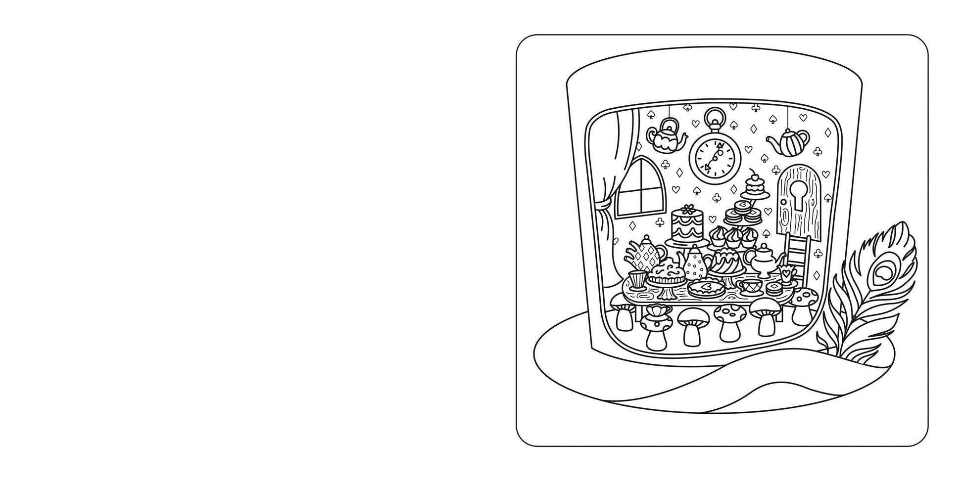 Tiny Worlds Cute Coloring Book