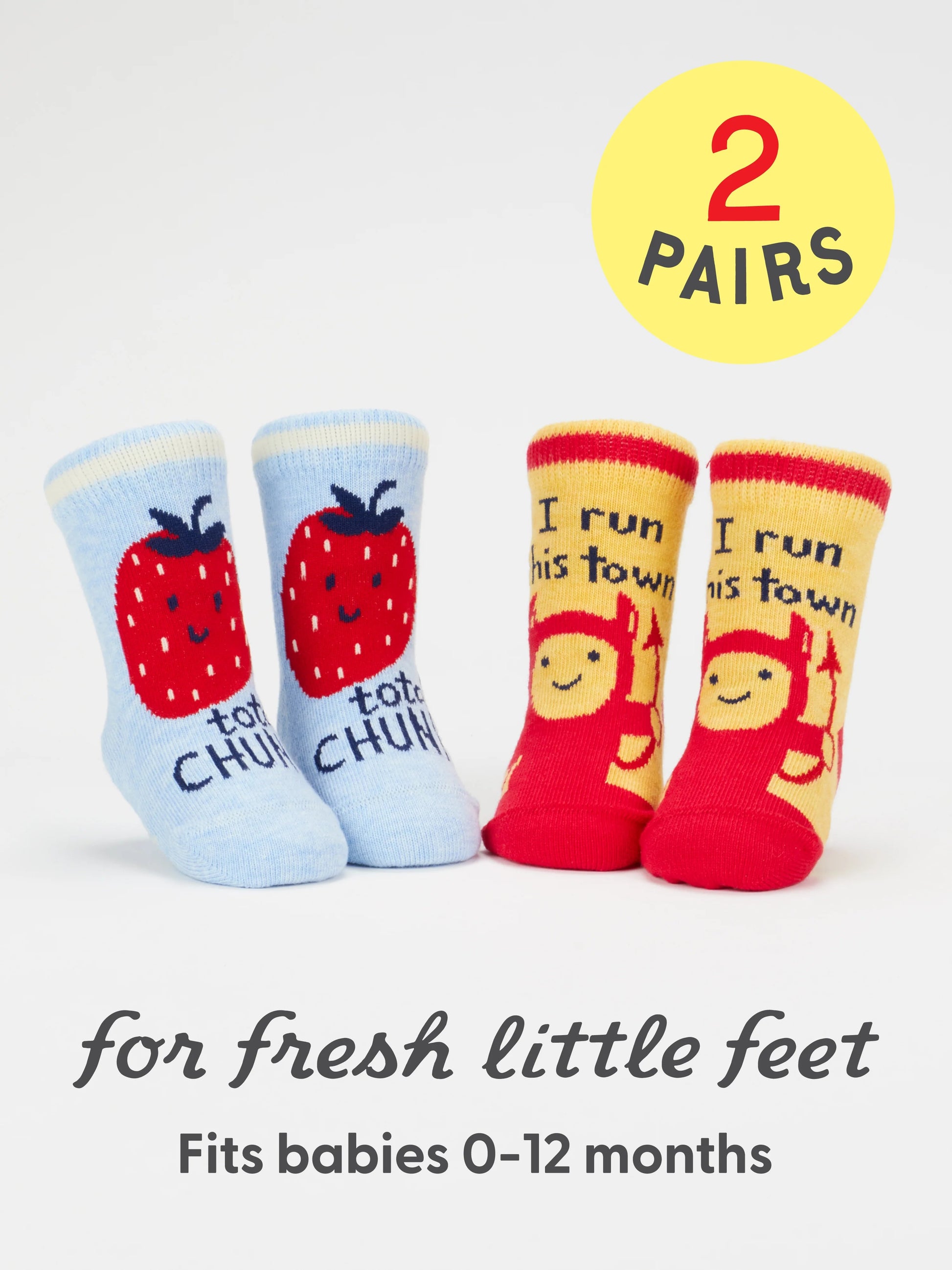 Total Chunk I Run This Town Baby Socks Pack Of 2