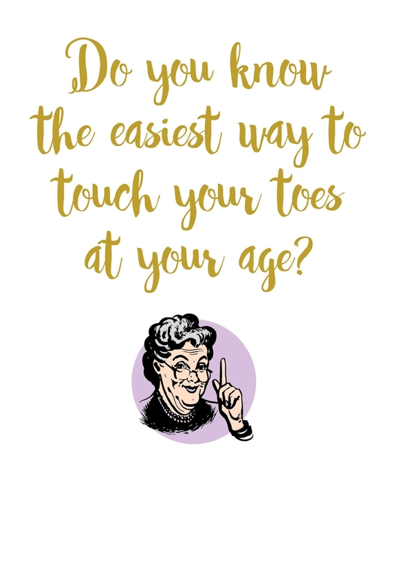 Touch Toes Visual Card Card Touch Your Toes Birthday – www.shoptherocket.com