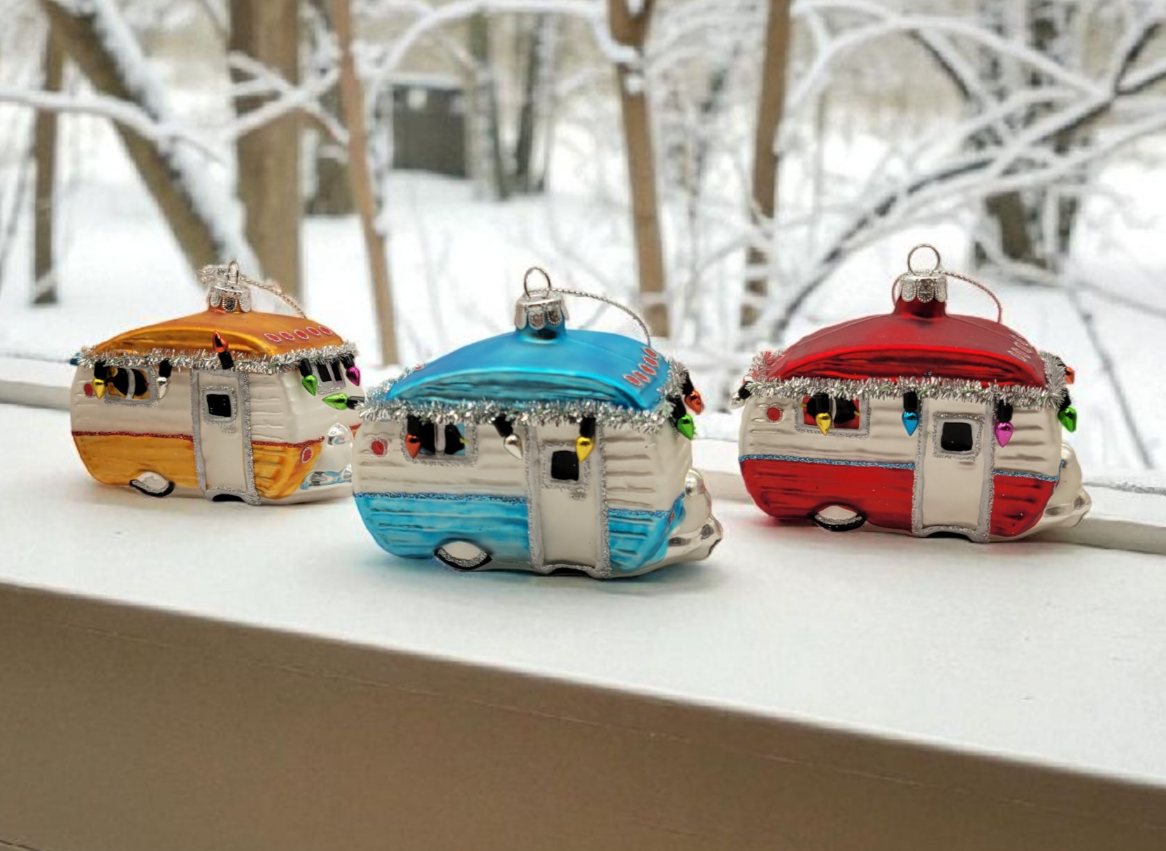 Trailer Ornament BLUE, RED, Or ORANGE