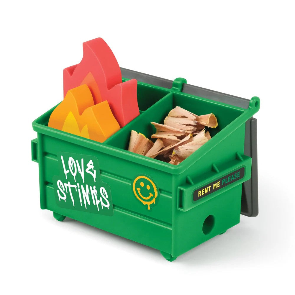 Trash Talk Dumpster Fire Eraser & Sharpener Set