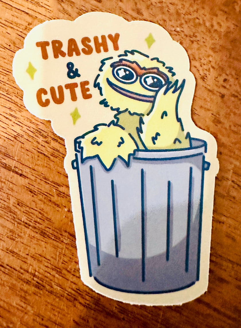 Trashy & Cute Oscar The Grouch Sticker