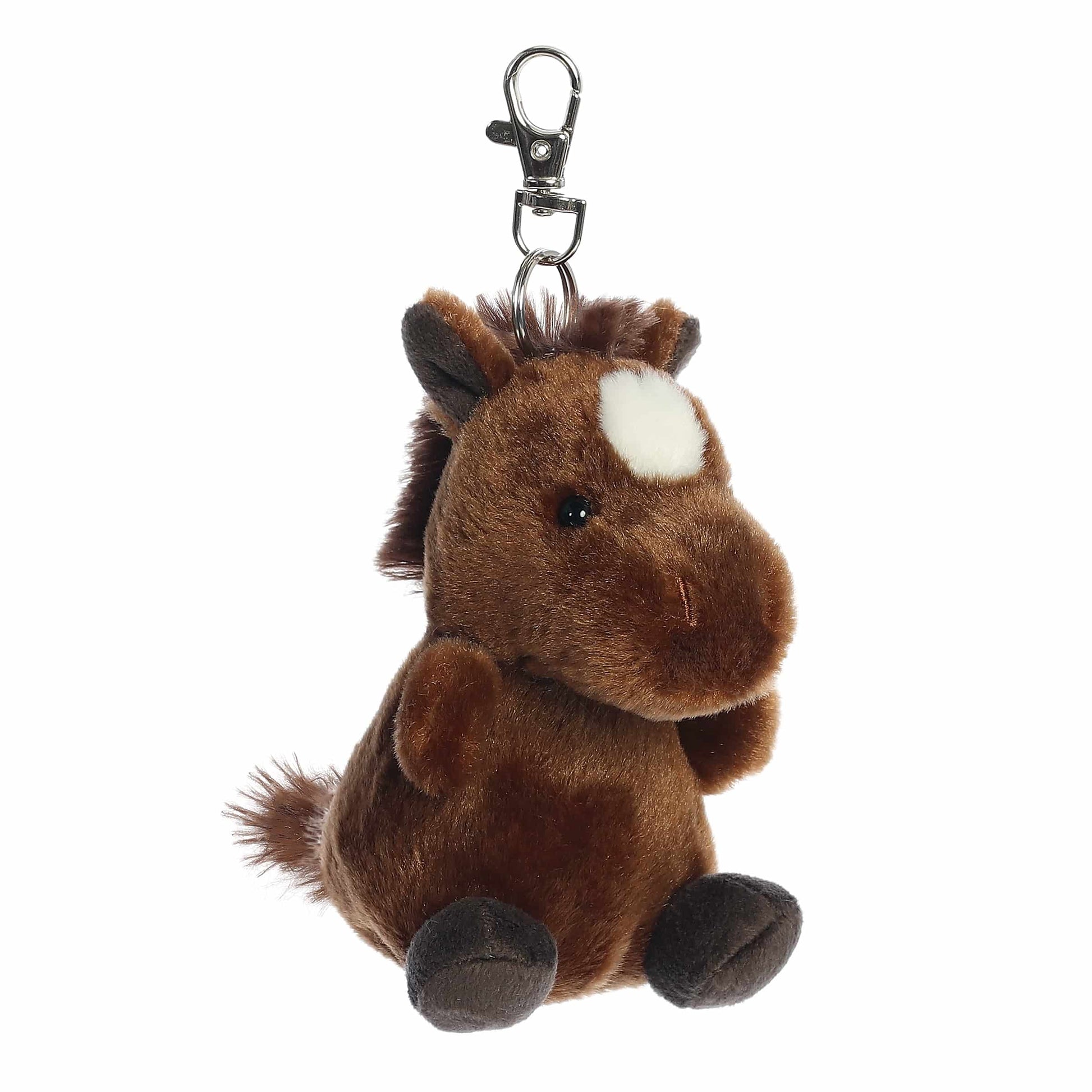 Truffle Brown Horse Clip-On Palm Pals Plush 4"