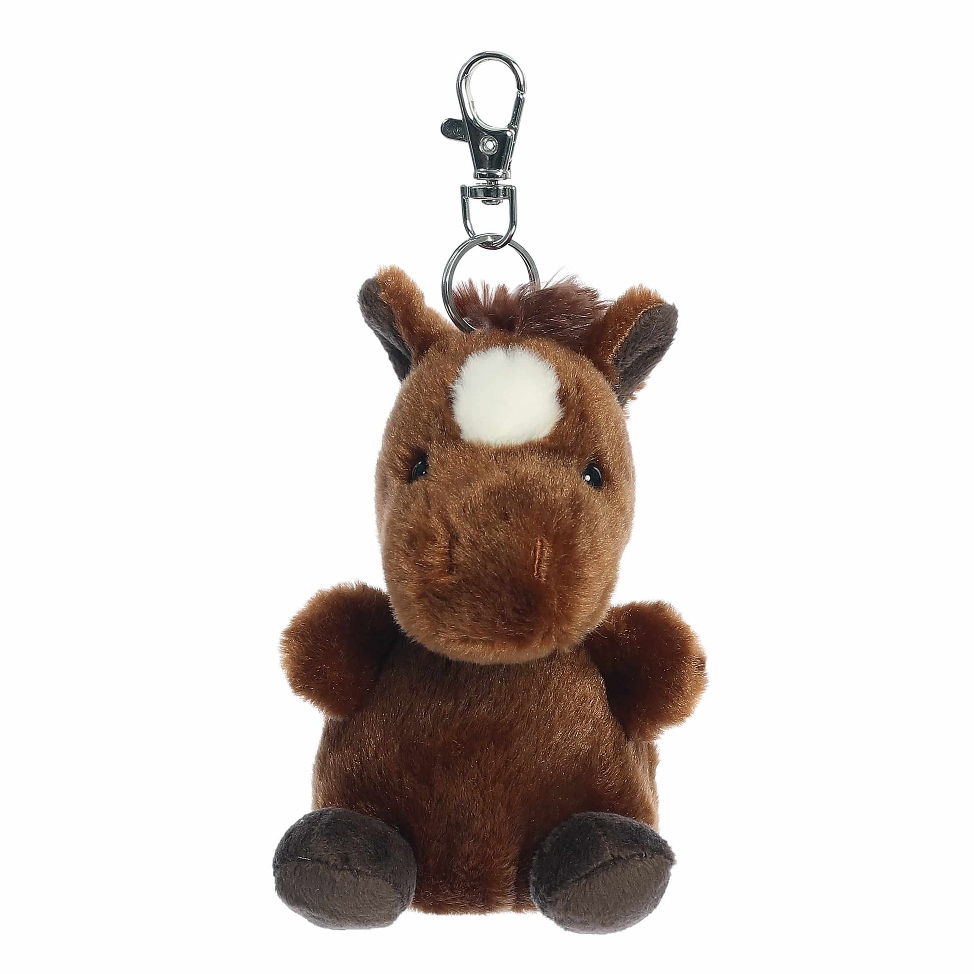 Truffle Brown Horse Clip-On Palm Pals Plush 4"