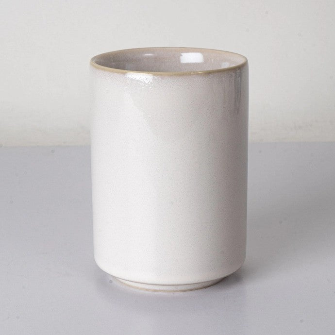 Ume Plum Blossoms Yunomi Style Tea Cup White 10 oz