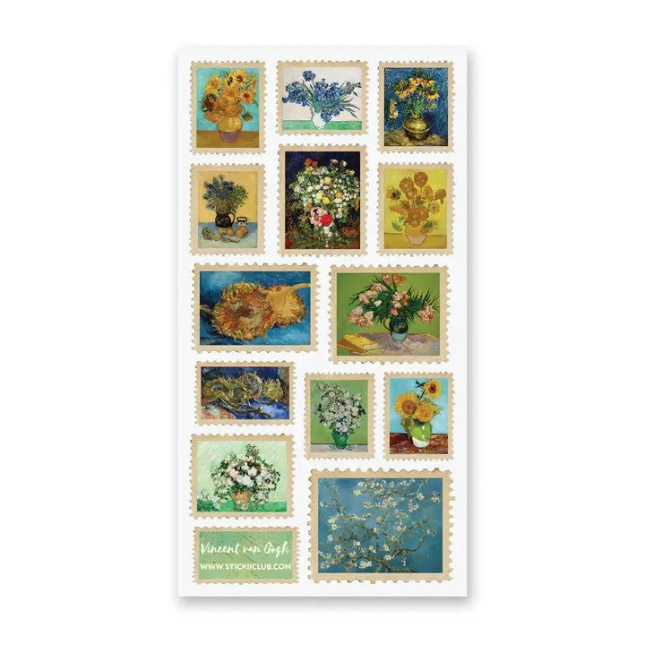 Van Gogh Flowers Sticker Sheet