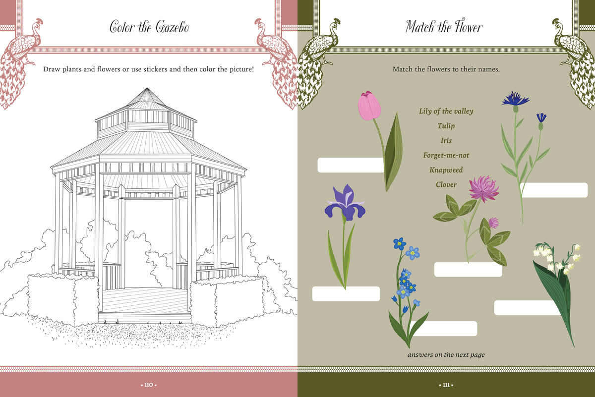 Victorian Botanicals & Enchanted Gardens Sticker, Color, And Activity Book