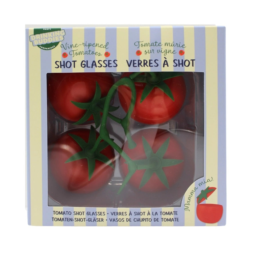 Vine Ripened Tomato Shot Glasses Set Of Four