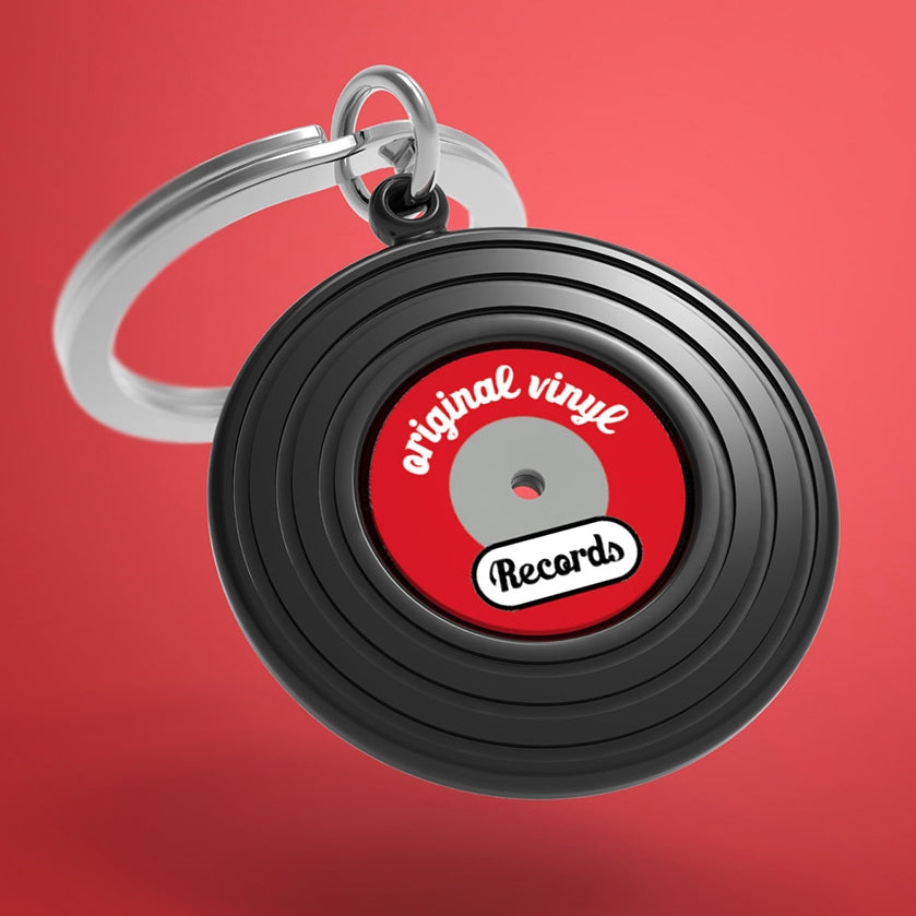 Vinyl Record Metal Keyring