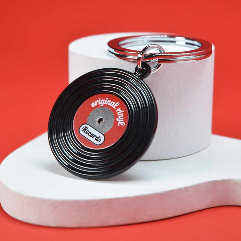 Vinyl Record Metal Keyring