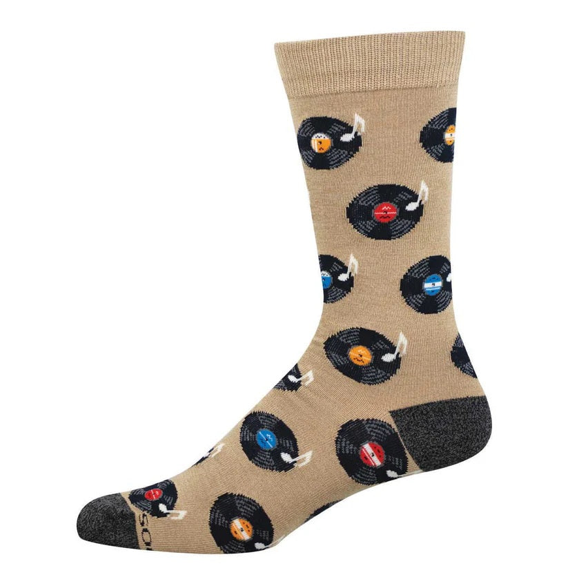 Vinyl Sounds Better Men's Bamboo Socks Hemp Heather