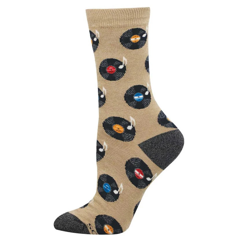 Vinyl Sounds Better Women's Bamboo Socks Hemp Heather