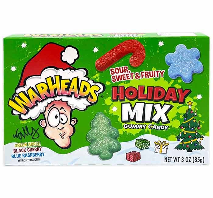 Warheads Holiday Mix Gummy Candy Theater Box 3 oz