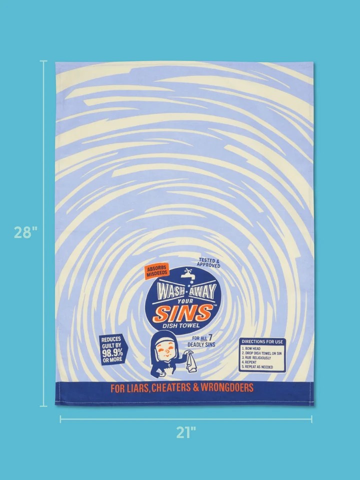 Wash Away Your Sins Dish Towel