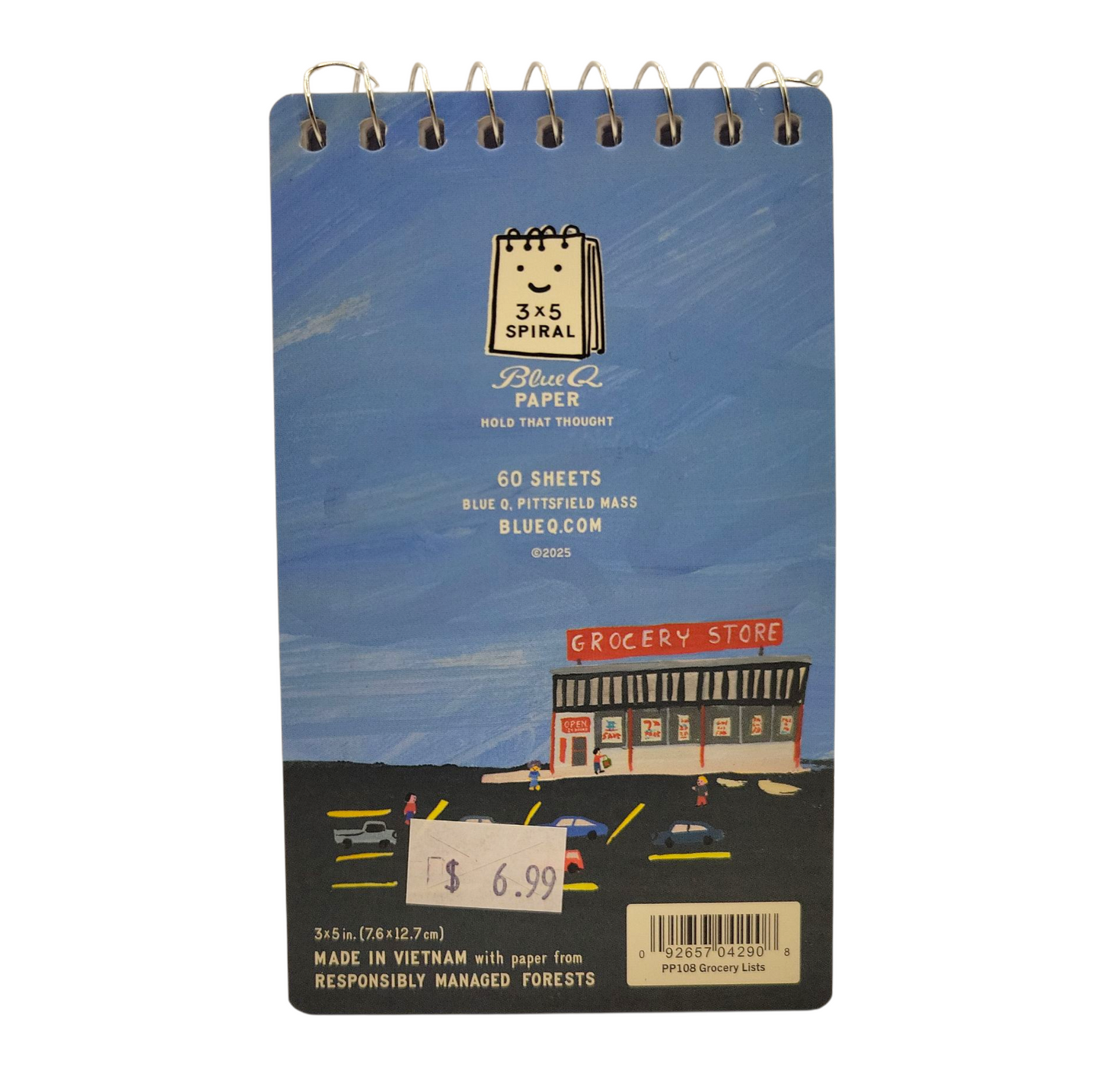 When I Go Grocery Lists 3x5 Spiral Notebook