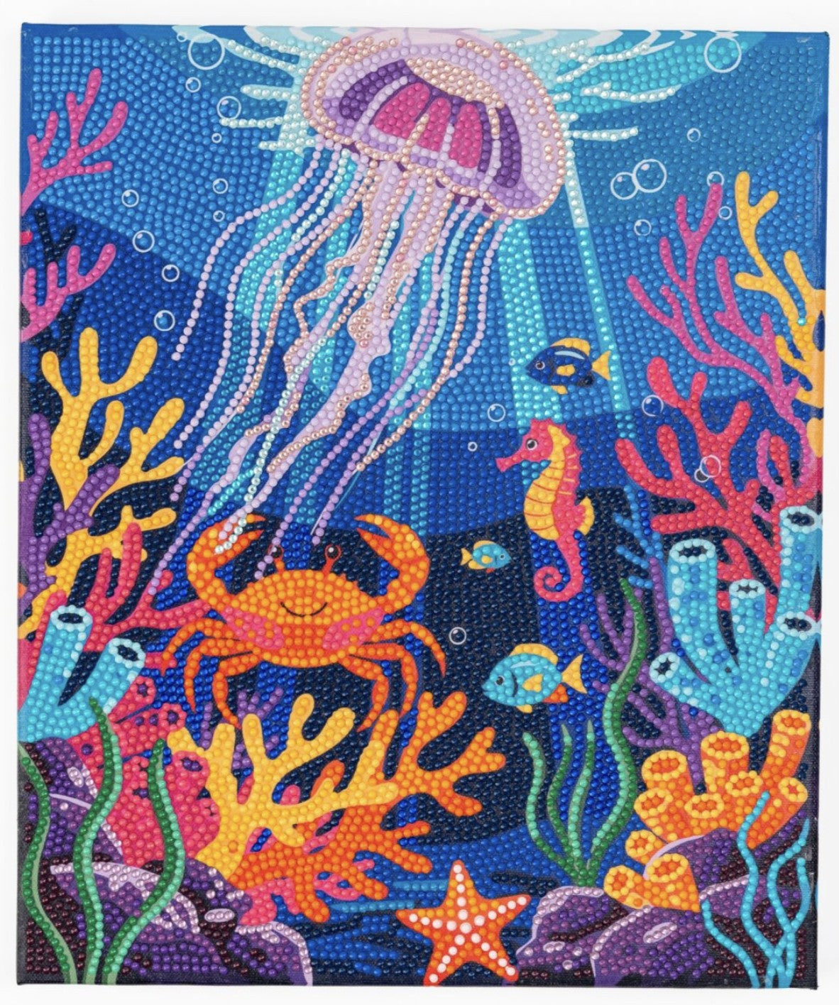 Pixelpop Where Corals Glow  Diamond Art Canvas Kit