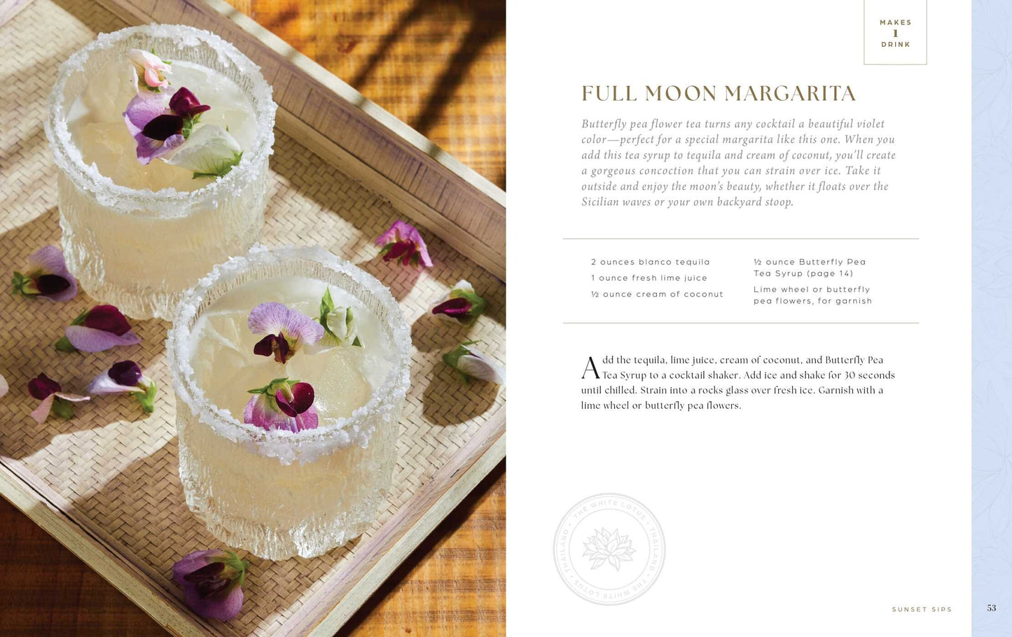 White Lotus Official Cocktail Collection Recipe Book